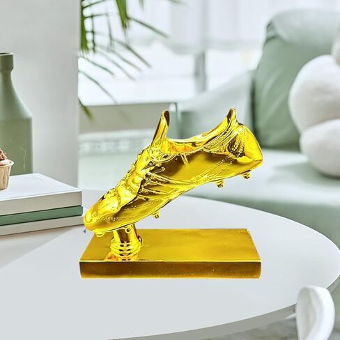 Golden Boot Soccer Trophy Soccer Trophy Souvenir Resin Trophy Sculpture for Home Decor Party Favors Entrance Bookshelf Props in Saudi Arabia