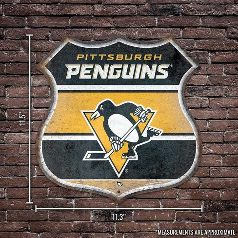 RICO Industries NHL Hockey Rustic Metal Sign in Kuwait