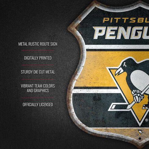 RICO Industries NHL Hockey Rustic Metal Sign in Kuwait