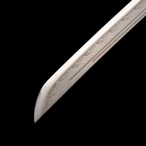 Samurai Katana Sword الياباني - شفرة تانغ كاملة من الصلب الكربوني الكامل مع حامل عرض ، سيف تقليدي IAIDO للديكور المنزلي والهدية in Kuwait