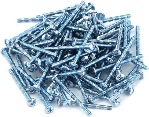 Qwork 100 pack truss head break بعيدا عن المسمار ، #8-32 الخيط ، طوله 1-3/4 بوصة ، فولاذ مطلي بالزنك ، مسامير آلة الطويلة الطويلة لأدراج الخزانة ومقابض الأبواب ومقابضها in Saudi Arabia