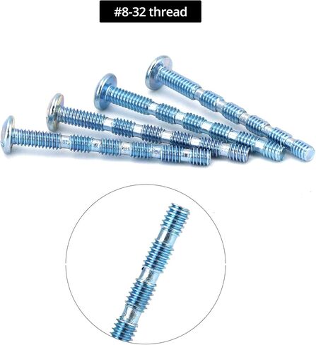 Qwork 100 pack truss head break بعيدا عن المسمار ، #8-32 الخيط ، طوله 1-3/4 بوصة ، فولاذ مطلي بالزنك ، مسامير آلة الطويلة الطويلة لأدراج الخزانة ومقابض الأبواب ومقابضها in Saudi Arabia