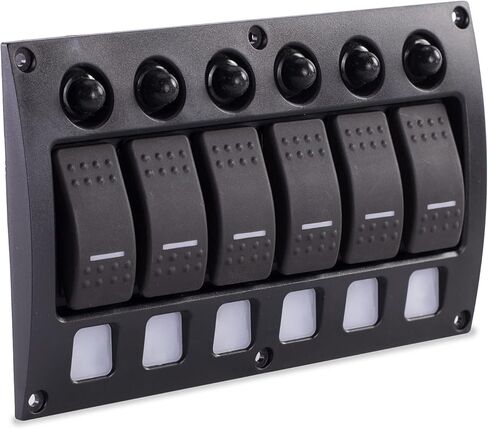 Sierra SP21010, Switch Panel, Weather Resistant 6P Contura Rocker w/Circuit Breaker in Kuwait