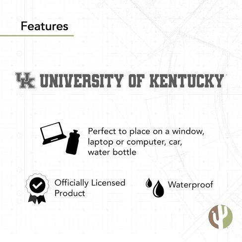 Desert Cactus University of Kentucky Sticker Wildcats UK Wildcats اسم شعار Vinyl Secal Laptop Botto Car Scrapbook (ملصق 15 بوصة) in Saudi Arabia