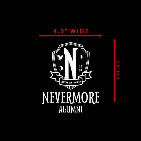 الأربعاء Addams Nevermore Academy Alumni Sticker Secal Notebook Laptop 4.5 "x5.5" (اللون) in Kuwait