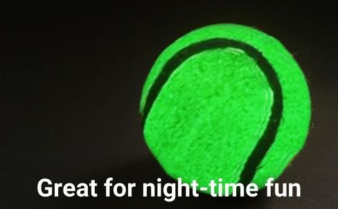 NW Athletics Glow in The Dark Tennis Ball Dog Toy, Medium Size, Light Up Tennis Ball for Dogs (3 Pack) in Kuwait