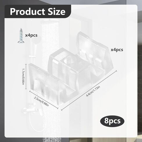 Shower Door Bumpers 2PCS Framed Sliding Shower Door Bottom Guide for All Kinds of Shower Glass Moving Doors,Clear Shower Doors Opaque Bumper Pads Replacement Parts Use with Sliding Tub Enclosure in Kuwait