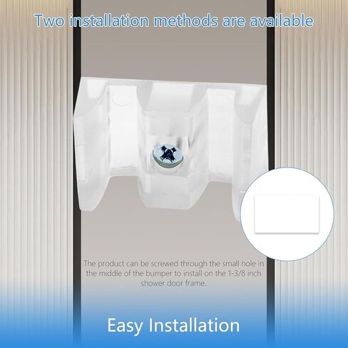 Shower Door Bumpers 2PCS Framed Sliding Shower Door Bottom Guide for All Kinds of Shower Glass Moving Doors,Clear Shower Doors Opaque Bumper Pads Replacement Parts Use with Sliding Tub Enclosure in Kuwait
