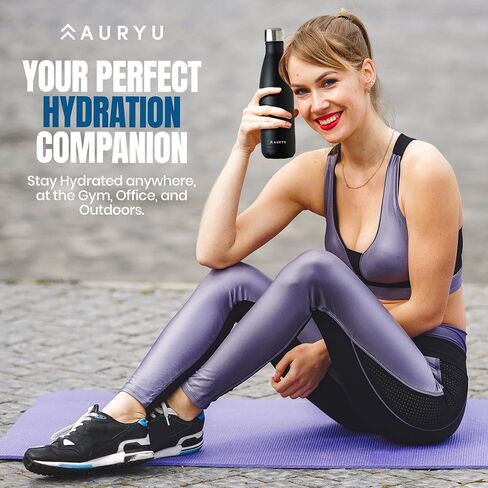 17oz Triple-Walled Insulated Stainless Steel Water Bottle, Keeps Drinks Cold for up to 24 Hours and Hot for up to 12 Hours, Leak Proof, Lavender in Saudi Arabia