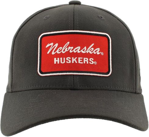 ZHATS Men's Standard NCAA Officially Licensed Fitted Hat ZH Patch Brick Charcoal, Grey, Medium in Saudi Arabia