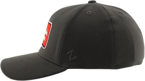 ZHATS Men's Standard NCAA Officially Licensed Fitted Hat ZH Patch Brick Charcoal, Grey, Medium in Saudi Arabia