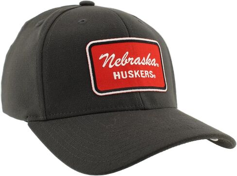 ZHATS Men's Standard NCAA Officially Licensed Fitted Hat ZH Patch Brick Charcoal, Grey, Medium in Saudi Arabia