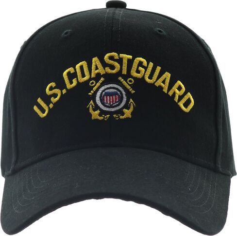 Armyu Black US Coast Coast Coast Logo Logo Baseball Cap Insignia مطرزة على قبعة منخفضة in Saudi Arabia