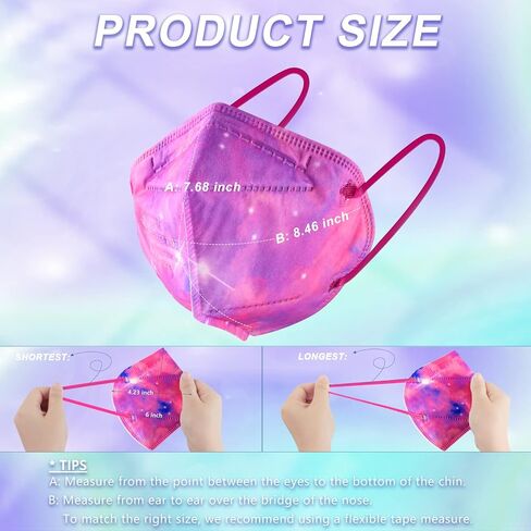 أقنعة الوجه Rasav KN95 ، قناع سلامة الغبار مريح 5 طبقة ، قناع التصميم الملون kn95 للنساء ، الرجال in Kuwait