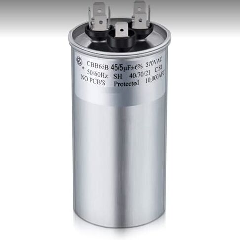AZH 45 + 5 UF MFD 370 Volt Round Air Air Complementer Capacitor Presentive for GE CAP 24DB450B370PA (Mexico) 45 UF 370 VAC 50/60 HZ 97F989 ، PA10JA036000AGA in Saudi Arabia