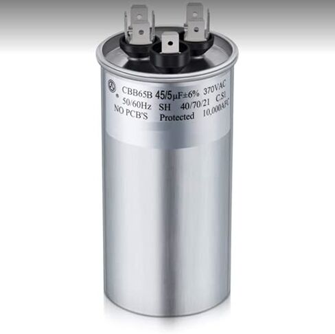 AZH 45 + 5 UF MFD 370 Volt Round Air Air Complementer Capacitor Presentive for GE CAP 24DB450B370PA (Mexico) 45 UF 370 VAC 50/60 HZ 97F989 ، PA10JA036000AGA in Saudi Arabia