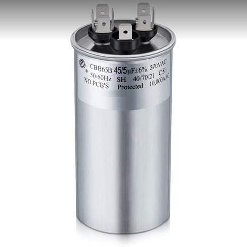 AZH 45 + 5 UF MFD 370 Volt Round Air Air Complementer Capacitor Presentive for GE CAP 24DB450B370PA (Mexico) 45 UF 370 VAC 50/60 HZ 97F989 ، PA10JA036000AGA in Saudi Arabia