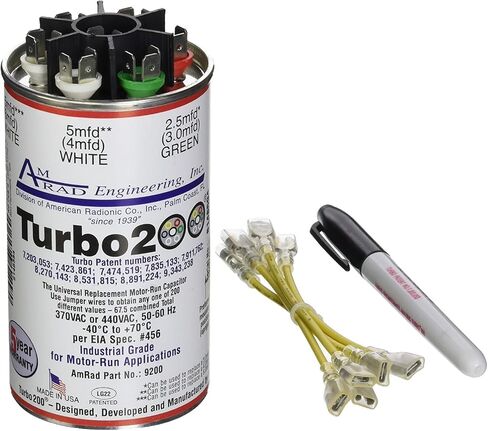 2 Pack Mars 12200 Turbo 200 Universal Dual Run Capacitor in Saudi Arabia