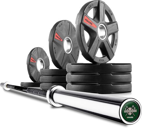 XMark LUMBERJACK Weight Bar, Olympic Barbell with Weight Plates in Kuwait