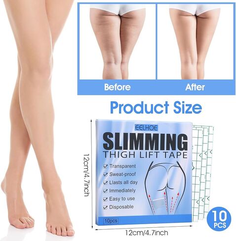 10pcs شريط التنافس على الساقين ، ورفع الشريط الفخذ غير مرئي ، ومصاعد الفخذ الفخذ الفخذ الفوهة الشفافة ، والشعر اللاصق للماء للمعدة ، والفخذين ، والذراعين in Saudi Arabia