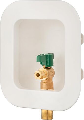(1 Pack) Lidertik 1/2 NPT inch Thread or Sweat Pre-Assembled Ice Maker Outlet Box Valve 1/4 inch Recessed Refrigerator Water Line Wall Box with Shut Off Valve LI-ZBQH-510-LK in Saudi Arabia