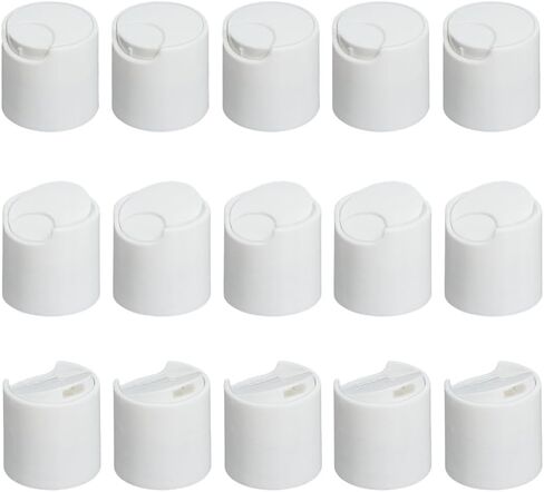 OLYCRAFT 50PCS أبيض للقرص البلاستيكي العلوي 22/410 استبدال أغطية القرص للزجاجة 22 مم غطاء العمود الداخلي للعمود للزجاجات البلاستيكية زجاجة قابلة لإعادة ملء الزجاجة in Kuwait