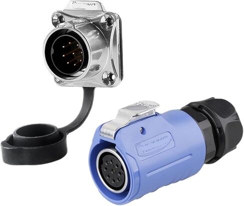 LP-20 aviation socket 9-pin four-hole flange reverse mount with fence female male connector(Female plug) in Saudi Arabia
