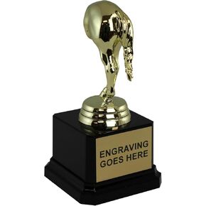 Trophy Outlet Jackass Award Trophy – Funny Gag Gift for Coworkers, Friends, or Family – Custom Engraved Trophy – Great for Work Pranks or Office Humor – Made in The USA in Saudi Arabia