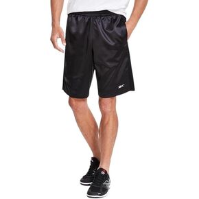 Reebok Men Regular fit Satin Basketball Shorts Medium / 9 Black Solid in Kuwait