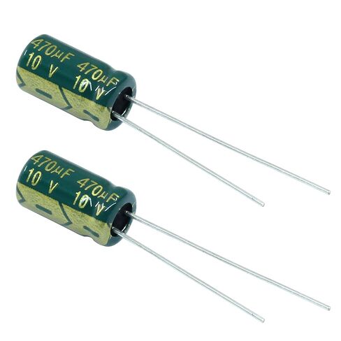 Hordion 20PCS 25V 470UF Electrolytic Capacitor, 0.31x0.47in High Frequency Aluminum Electrolytic Capacitors for TV LCD Monitor Game DIY Projects in Saudi Arabia