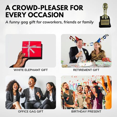 Trophy Outlet Jackass Award Trophy – Funny Gag Gift for Coworkers, Friends, or Family – Custom Engraved Trophy – Great for Work Pranks or Office Humor – Made in The USA in Saudi Arabia