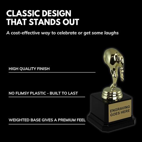 Trophy Outlet Jackass Award Trophy – Funny Gag Gift for Coworkers, Friends, or Family – Custom Engraved Trophy – Great for Work Pranks or Office Humor – Made in The USA in Saudi Arabia