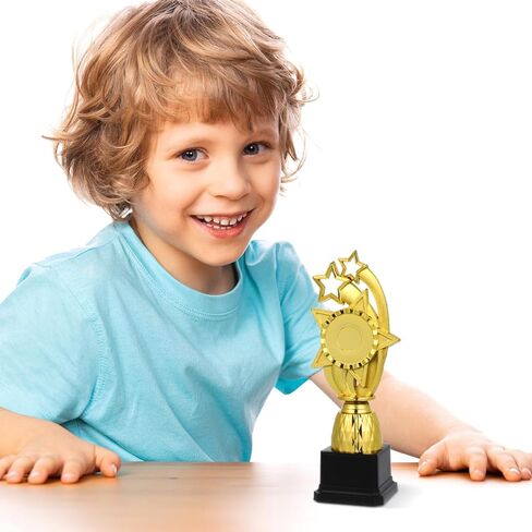 Golden Plastic Kids Trophy - 9.84 بوصة جائزة الكأس متعددة الوظائف لتخرج رياض الأطفال ، وزينة الفصول الدراسية ، والمسابقات ، والاحتفالات in Kuwait