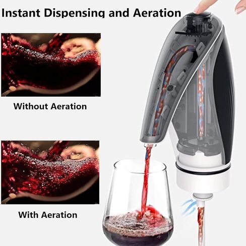 Aerator النبيذ الكهربائي ، CorporateGiftpro Electric Wine Decanter ، موزع النبيذ ، صب النبيذ ، إكسسوارات النبيذ Plans Proting وهدايا النبيذ لمحبي النبيذ in Kuwait
