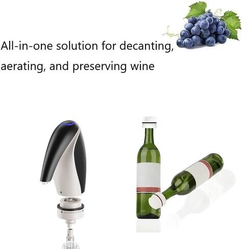 Aerator النبيذ الكهربائي ، CorporateGiftpro Electric Wine Decanter ، موزع النبيذ ، صب النبيذ ، إكسسوارات النبيذ Plans Proting وهدايا النبيذ لمحبي النبيذ in Kuwait