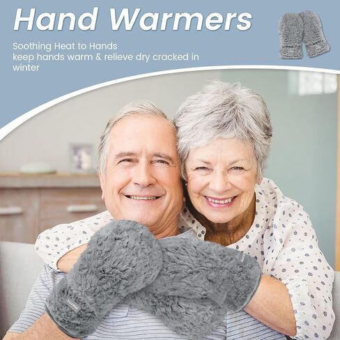 SuzziPad Heated Gloves for Arthritis Hands, Microwavable Arthritis Gloves for Women for Pain, Stiff Joints, Carpal Tunnel, Trigger Finger, Washable Hand Warmers, Hand Heating Pad Gifts for Elderly in Kuwait