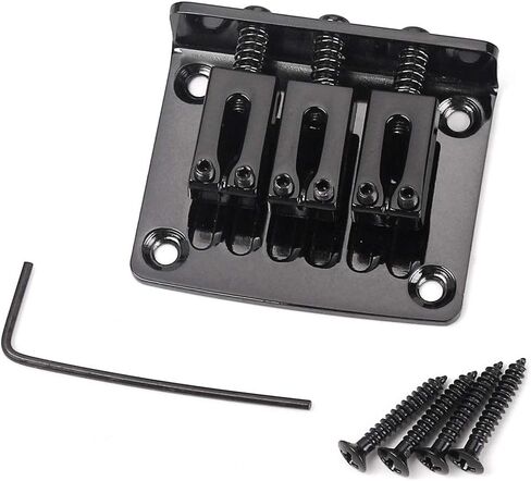 Alnicov Electric Guitar Bridge，Adjustable 3 String Fixed Guitar Bridge for Cigar box Electric Guitar in Saudi Arabia