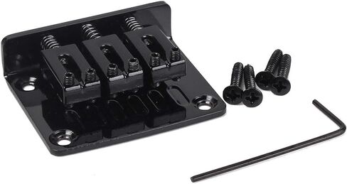 Alnicov Electric Guitar Bridge，Adjustable 3 String Fixed Guitar Bridge for Cigar box Electric Guitar in Saudi Arabia