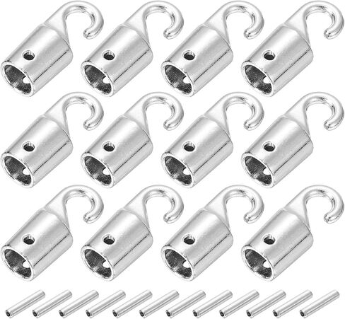 uxcell Blind Wand Hook, 2Pcs 1.1" x 0.3" - Alloy Vertical Blinds Replacement Parts, Tilt Wand Rotating Tip Hook Repair for Broken Blind Parts (Silver) in Saudi Arabia
