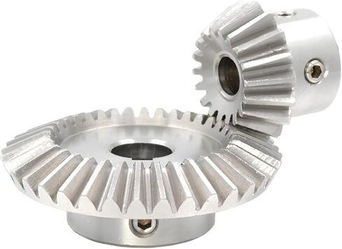Small Bevel Gear, 1pc 1 Modules 20T/40T Stainless Steel Bevel Gear for Motor, Speed Ratio 1:2, Bore 10mm(1 Modulus 40 Teeth,Bore 8mm) in Saudi Arabia