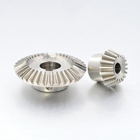 Small Bevel Gear, 1pc 1 Modules 20T/40T Stainless Steel Bevel Gear for Motor, Speed Ratio 1:2, Bore 10mm(1 Modulus 40 Teeth,Bore 8mm) in Saudi Arabia