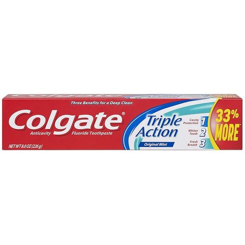 Colgate Triple Action معجون الأسنان ، النعناع - 8 أونصة (حزمة 6) in Kuwait