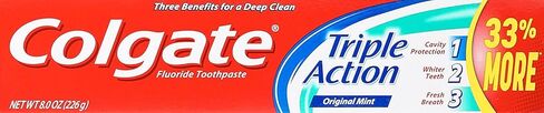 Colgate Triple Action معجون الأسنان ، النعناع - 8 أونصة (حزمة 6) in Kuwait