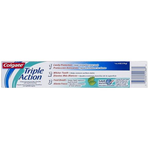 Colgate Triple Action معجون الأسنان ، النعناع - 8 أونصة (حزمة 6) in Kuwait