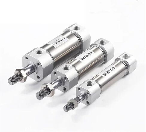 1PCS MG 20/25/32/40 BORE الفولاذ المقاوم للصدأ الأسطوانة المصغرة 25-500mm ضغط الهواء المصغرة أسطوانات مزدوجة التمثيل (100 ملم ، تجويف 20 مم) in Kuwait