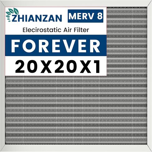20x20x1 HVAC Furnace Air Filter, Lasts a Lifetime, Washable, the Last HVAC Filter You Will Ever Buy, Healthier Home or Office, Merv 8 in Saudi Arabia