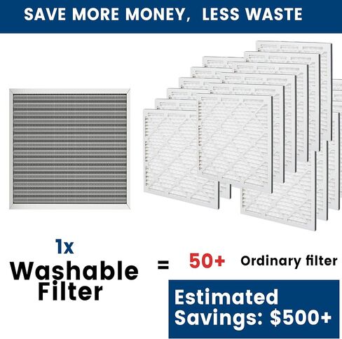 20x20x1 HVAC Furnace Air Filter, Lasts a Lifetime, Washable, the Last HVAC Filter You Will Ever Buy, Healthier Home or Office, Merv 8 in Saudi Arabia