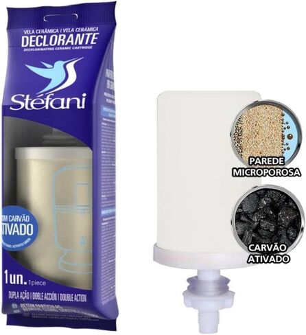 Brazilian Stéfani Double Action ceramic water filter cartridge,Beige in Saudi Arabia
