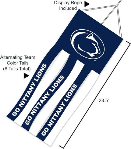 أعلام الكلية و Banners Co. Penn State Nittany Lions Loodsock Windsock in Saudi Arabia