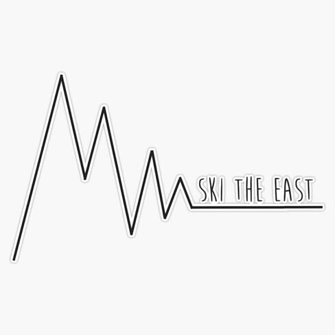 Ski The East Mountain Sticker Decal Vinyl Bumper Sticker Decal Waterproof 5" in Saudi Arabia